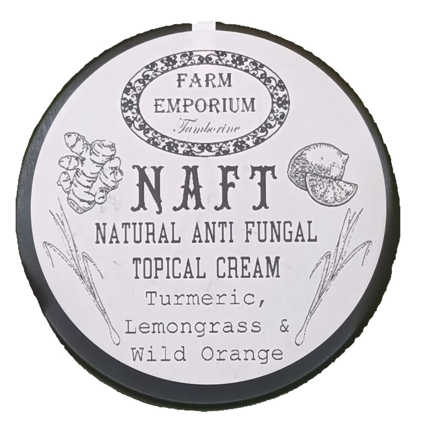 NAFT Skin Cream 90g Tin – Nourishing topical balm/salve crafted with turmeric, lemongrass & wild orange, designed to comfort and care for your skin naturally
