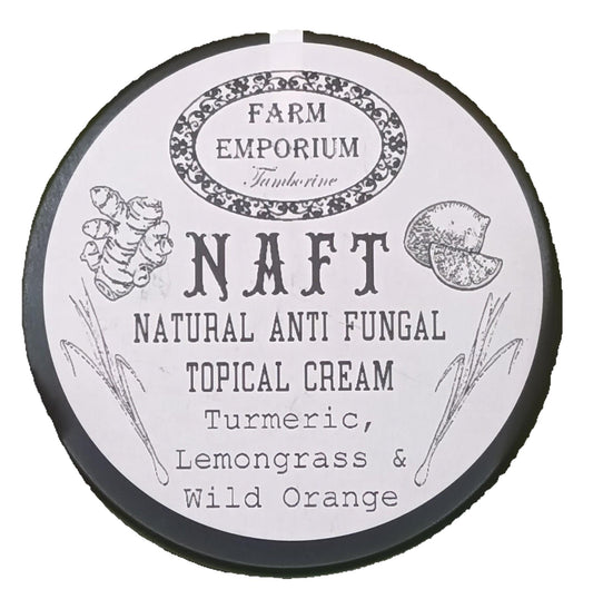 NAFT Skin Cream 90g Tin – Nourishing topical balm/salve crafted with turmeric, lemongrass & wild orange, designed to comfort and care for your skin naturally